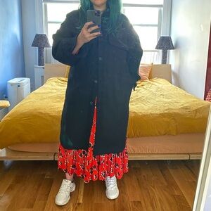 Zara long black button down shacket (unworn)